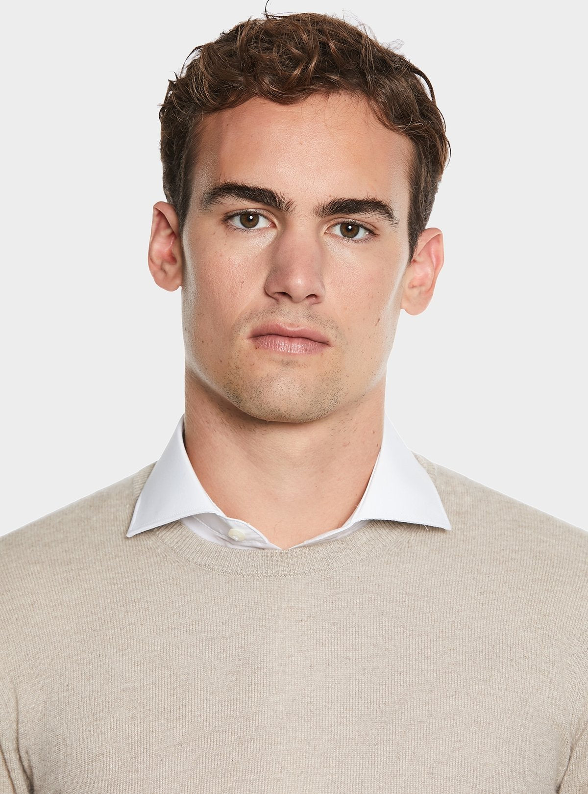 Maglia girocollo in puro cachemire